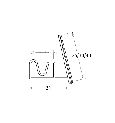 Porte étiquette à clipser sur tablette